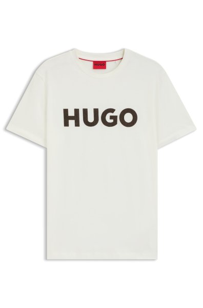 BOSS T-Shirt aus Baumwolljersey mit Fischgräten-Logo 10798734