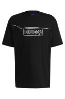 Vorschau: HUGO BLUE T-Shirt aus Baumwoll-Jersey mit Kettenstich-Logo 10768974