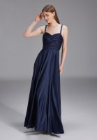 Vorschau: HEY KYLA Satinkleid mit drapiertem Top und bestickten Trägern 10750356