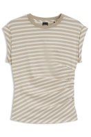 Vorschau: BOSS Gestreiftes Top aus Baumwoll-Jersey mit geraffter Taille 10798227