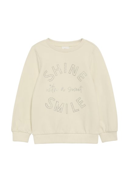 S.OLIVER Sweatshirt mit Schmucksteinen inside brushed 10776644