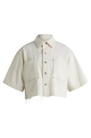 Vorschau: HUGO BLUE Cropped-Bluse aus Denim 10782307