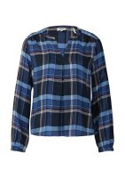 Vorschau: S.OLIVER Karo-Bluse mit Faltendetail und elastischen Ärmelbündchen 10814714