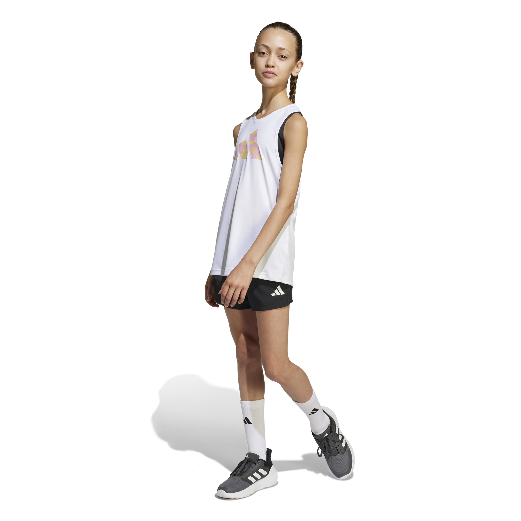 ADIDAS Train Essentials Flower-Print Kids Shorts 10777797