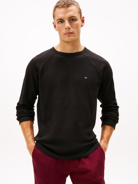 TOMMY HILFIGER Langarmshirt mit Waffeloptik 10809862