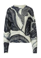 Vorschau: COMMA Wollmixpullover im Relaxed Fit mit All-over-Artwork 10811336