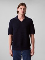 CALVIN KLEIN Poloshirt Aus Technischem Strick Mit Johnny-Kragen 10798318