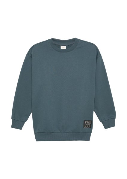 S.OLIVER Sweatshirt mit Rippbündchen und Logo-Patch 10765129