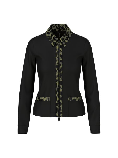 MARC CAIN Jersey-Jacke mit Cube-Print-Details 10809080