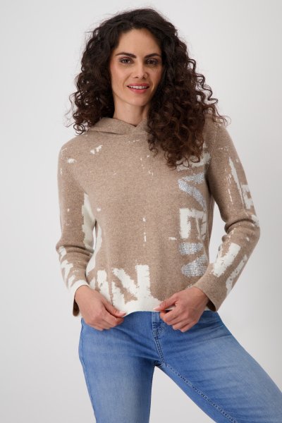 MONARI Strickpullover mit Jacquard-Schrift 10777660