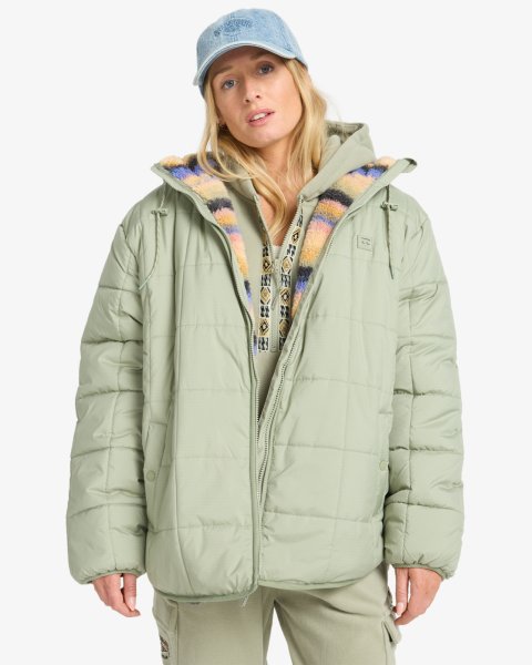 BILLABONG Happy Camper - Steppjacke mit Kapuze für Frauen 10802591