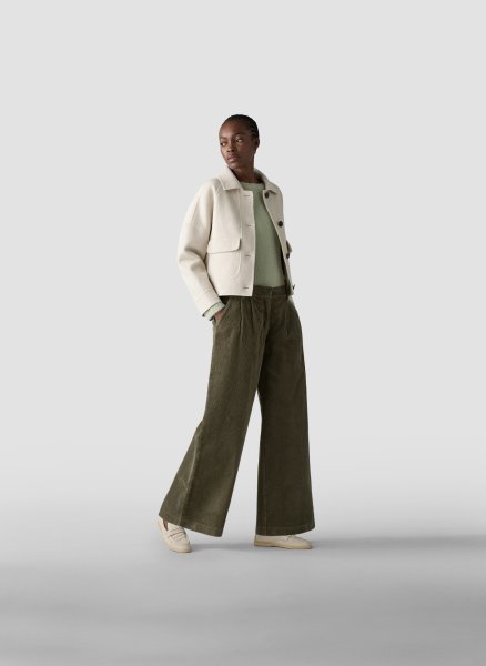 LECOMTE Lace Check Cordhose 10810311