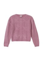 Vorschau: S.OLIVER Kurzer Strickpullover im Loose Fit mit Zopfmuster 10811091