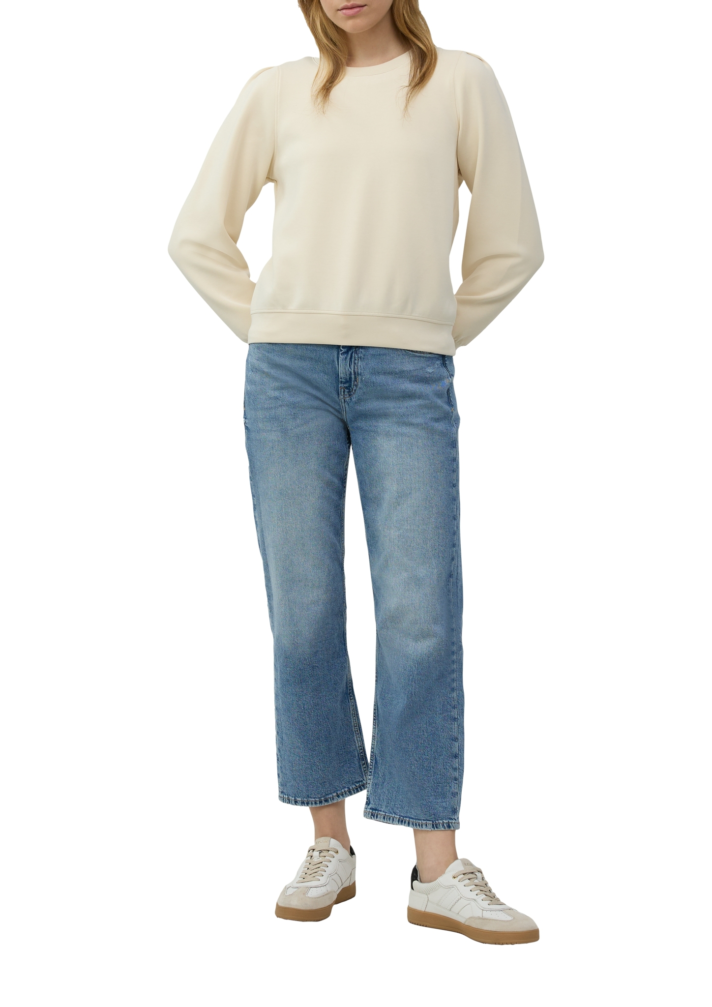 S.OLIVER Scuba-Sweatshirt mit Puffärmeln 10811396