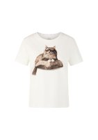 Vorschau: Marc Cain T-Shirt mit Katzenprint und Details 10830047
