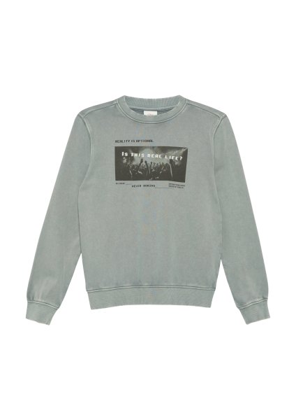 S.OLIVER Sweatshirt im Used-Look mit Fotoprint 10787845