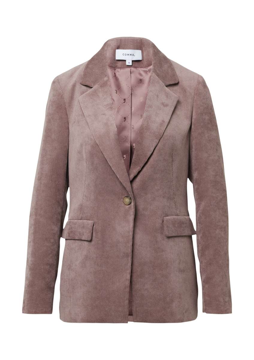 Comma Damen Blazer 2140424 – Klassischer Blazer Aus Polyester Mit Eingrifftaschen, Elegantes Business-Outfit