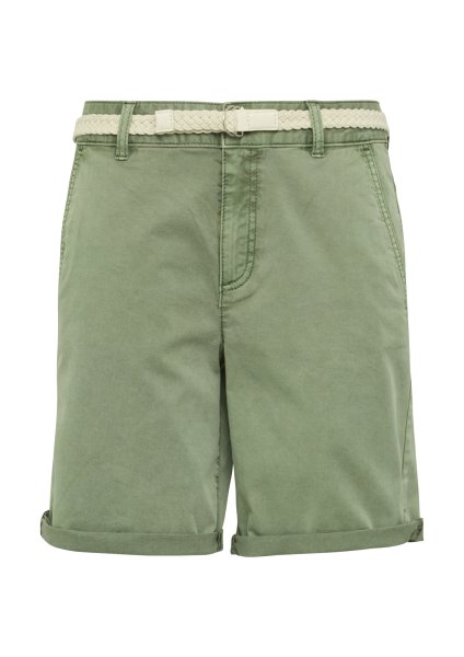S.OLIVER Shorts mit geflochtenem Gürtel und Garment Dye 10788458