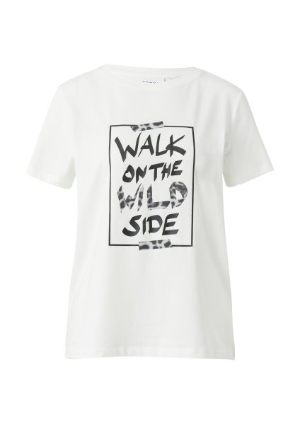 COMMA T-Shirt aus Baumwollmix mit Frontprint 10803634