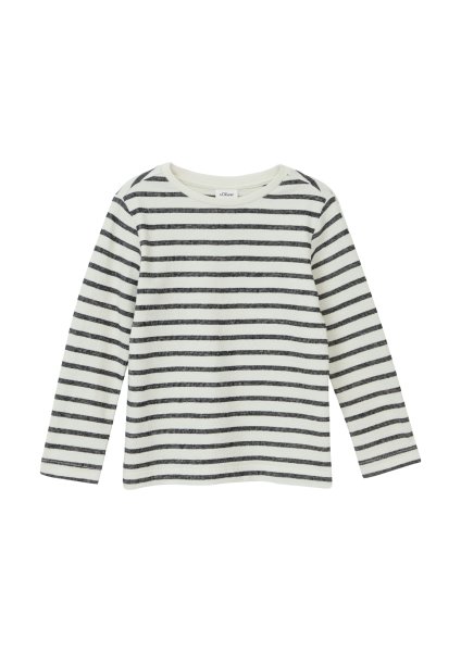 S.OLIVER Strukturiertes Langarmshirt mit Streifenmuster 10811205