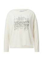 Vorschau: COMMA Langarmshirt mit Frontprint und Strassdetails 10820914