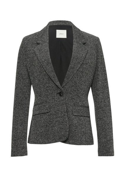 S.OLIVER BLACK LABEL Schmal geschnittener Blazer aus Interlockjersey 10764843