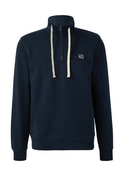 S.OLIVER Sweatshirt mit Eingrifftaschen und Label-Patch 10803653