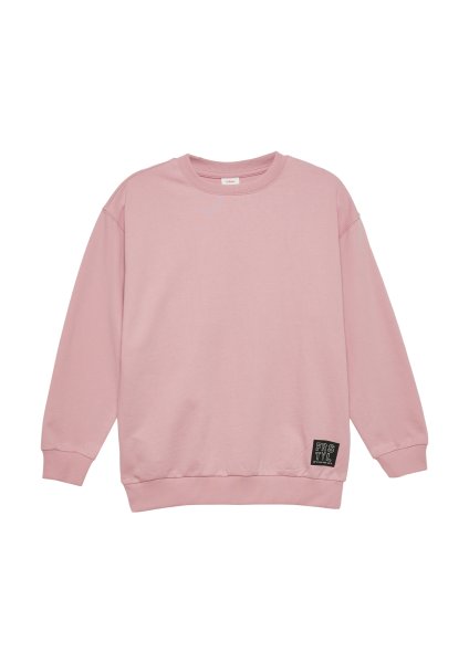 S.OLIVER Sweatshirt mit Rippbündchen und Logo-Patch 10765129