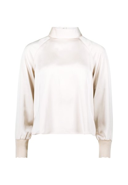 ZERO Satinbluse mit Stehkragen 10834043