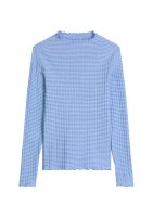 Vorschau: Marc O´Polo Denim Ripp-Longsleeve slim aus Bio-Baumwoll-Mix 10840909